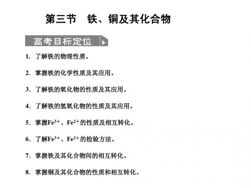 ■2011化学高考必备课件+练习全套■3-3第三节  铁、铜及其化合物