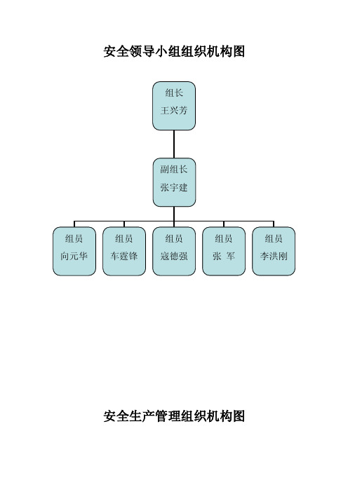 安全领导小组组织机构图