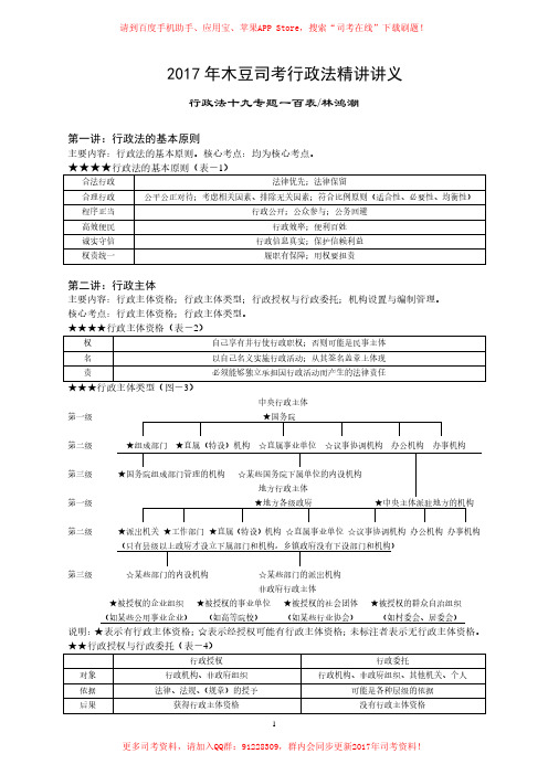 2017年木豆系统精学班行政法-林鸿潮讲义