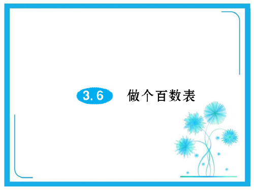 北师大版一年级下册数学习题课件-第三单元3.6做个百数表.ppt