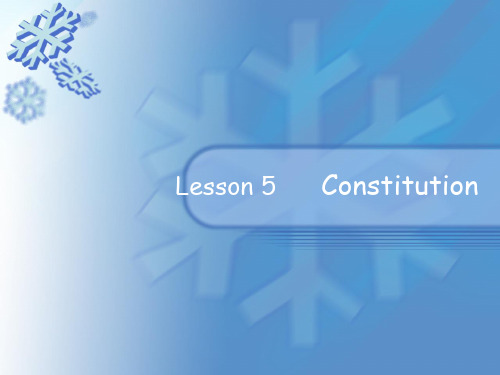 法律英语lesson5 constitution