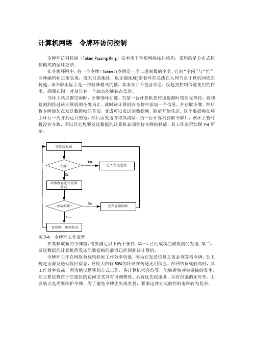 计算机网络 令牌环访问控制