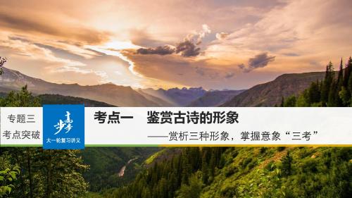 2018版高考语文(全国)大一轮复习复习讲义课件：古诗文阅读  第二章  专题三  考点一