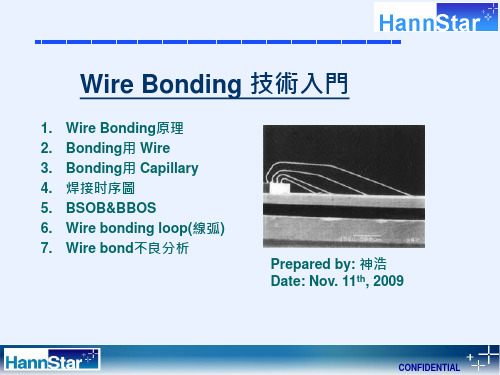 Wire-Bonding工艺以及基本知识参考幻灯片