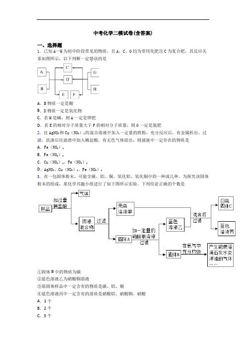 中考化学二模试卷(含答案)