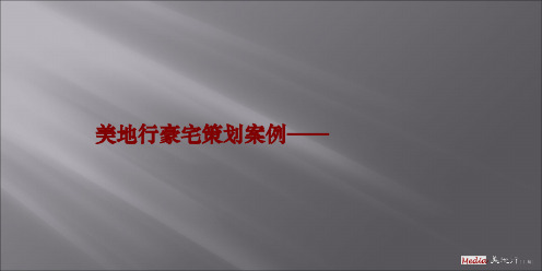 美地行豪宅营销报告――汤臣一品精品PPT课件