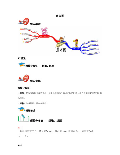 人教版数学七年级下册第十章：10.2直方图学案(解析版)