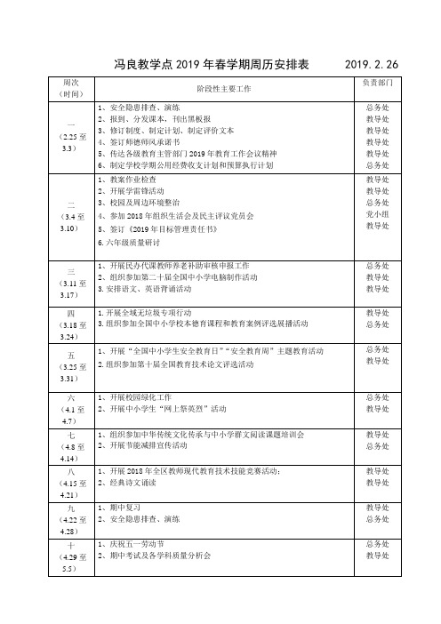 冯良2019春学期学校工作周历安排表0302