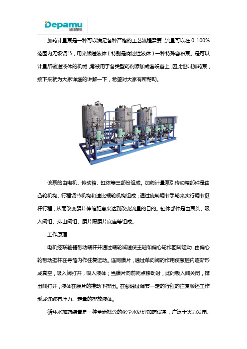 加药计量泵的工作原理以及特点是什么