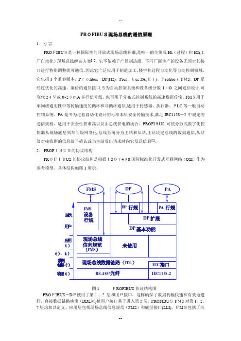 PROFIBUS现场总线的通信原理