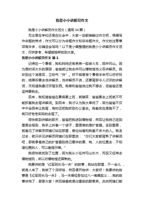 我是小小讲解员作文