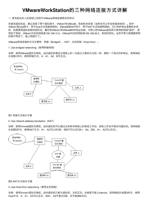 VMwareWorkStation的三种网络连接方式详解