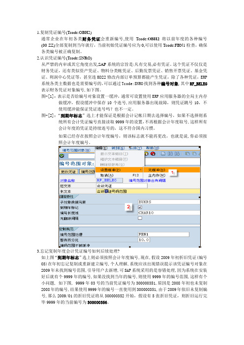 1复制凭证编号(TcodeOBH2)