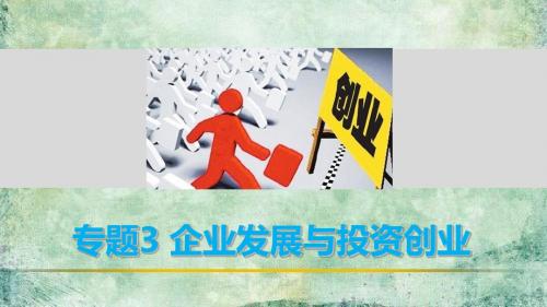 2019版高考政治(全国通用)考前三个月配套课件：第一部分 专题3企业发展与投资创业