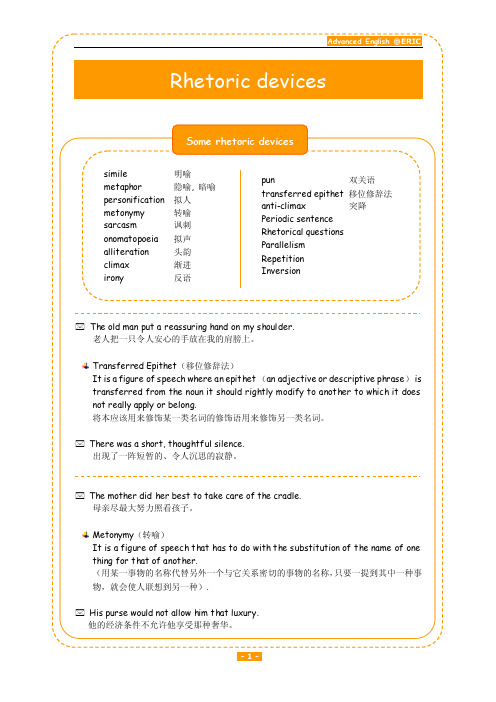 高级英语-Rhetoricdevice