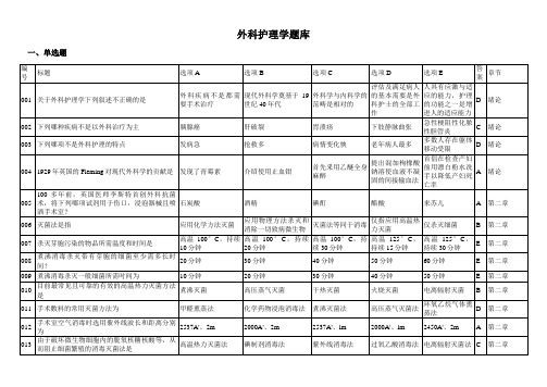 外科护理学题库