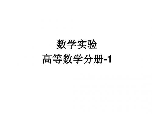 高等数学实验-1