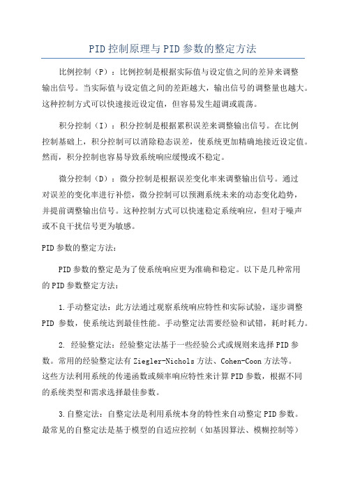 PID控制原理与PID参数的整定方法