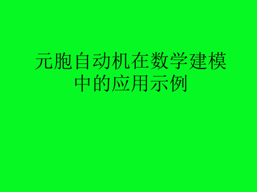 元胞自动机在数学建模中的应用示例