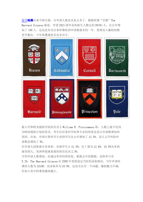 2017年哈佛大学招生与录取趋势分析