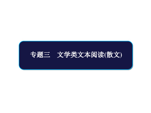 2019届高考二轮复习：文学类文本阅读(散文)ppt课件(428页)