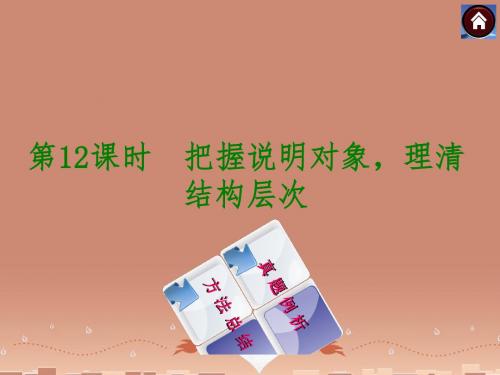 (新课标)(河北专版)中考语文复习方案 把握说明对象,理清结构层次(真题例析+方法总结)课件