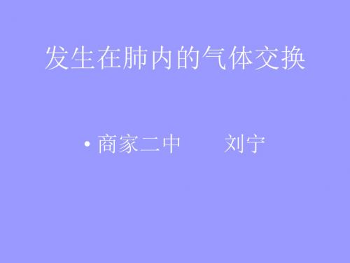 发生在肺内的气体交换PPT课件3 人教版