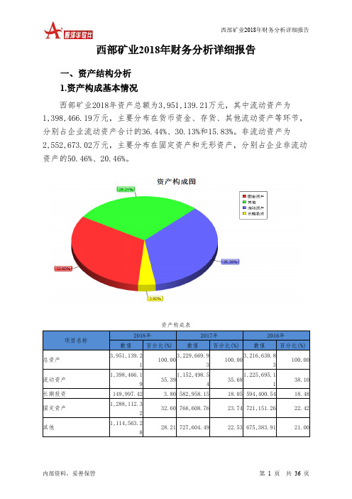 西部矿业2018年财务分析详细报告-智泽华