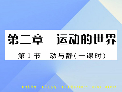 八年级物理全册 第2章 运动的世界 第1节 动与静教学课件 (新版)沪科版