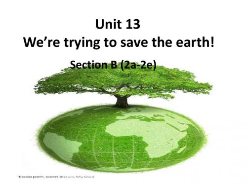 人教版新目标九年级英语《Unit 13 We’re trying to save the earth!》课件