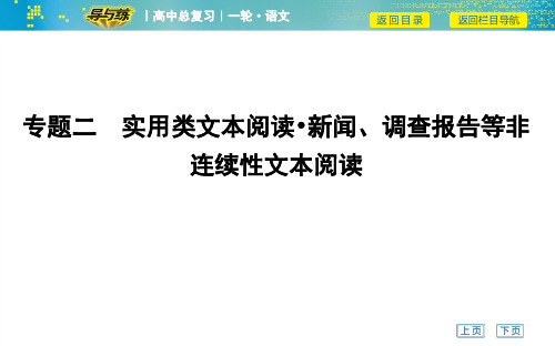 专题二 实用类文本阅读 新闻、调查报告等非连续性文本阅读