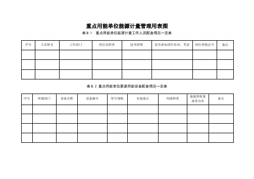 重点用能单位能源计量管理用表图