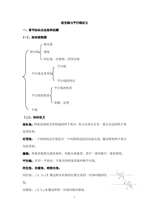 相交线与平行线讲义 1