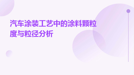 汽车涂装工艺中的涂料颗粒度与粒径分析