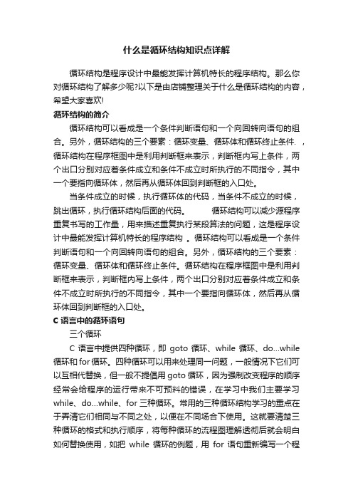 什么是循环结构知识点详解