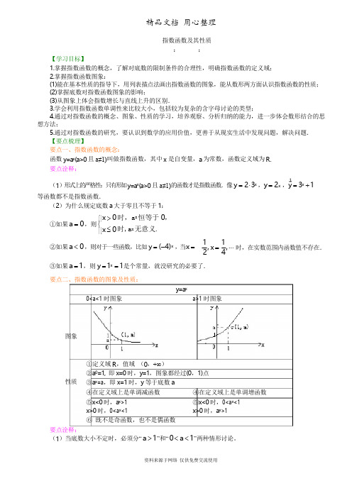 苏教版高中数学必修一知识讲解_指数函数及其性质_基础