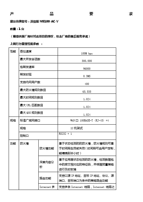 AC技术性能参数