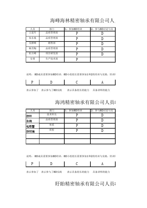 8D技能矩阵表