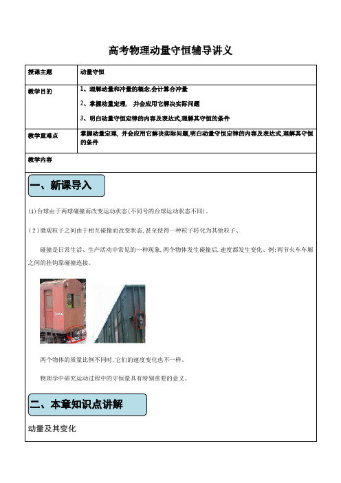 高考物理动量定理复习讲义