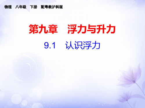 2018-2019学年八年级物理下册沪粤版课件：9.1 认识浮力(共26张PPT)