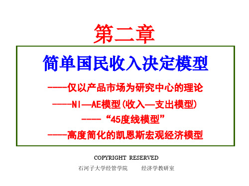 简单国民经济收入模型