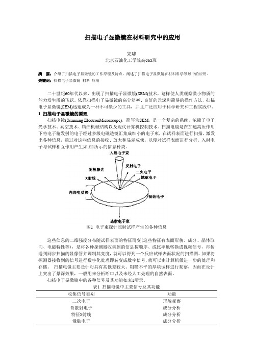 扫描电子显微镜在材料研究中的应用