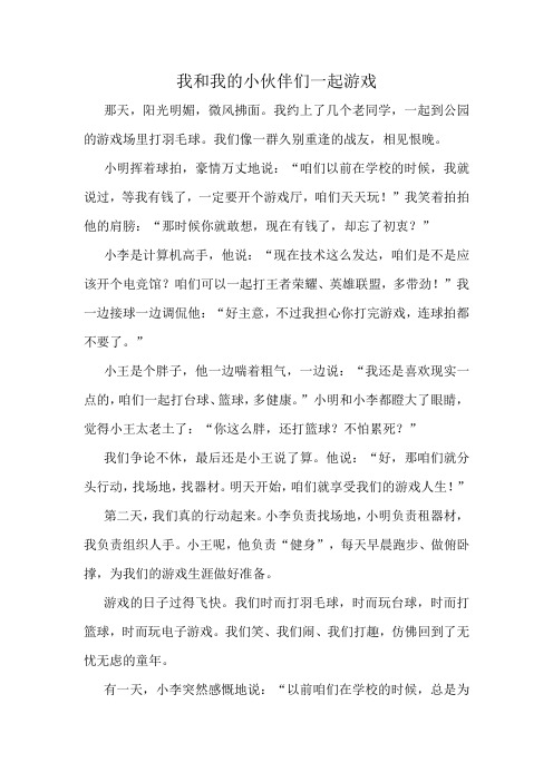 我和我的小伙伴们一起游戏