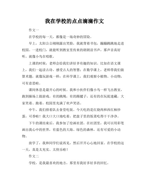 我在学校的点点滴滴作文