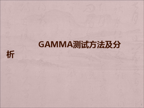 GAMMA测试方法及分析ppt课件