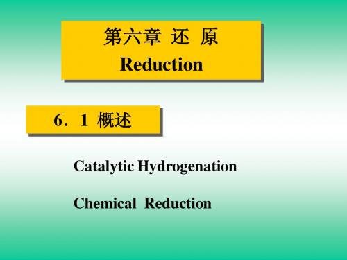 化学工业出版社精细有机第六章  还原