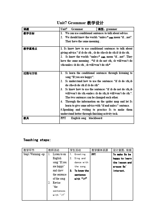 英语八年级上册《Unit 7 Memory Grammar“how to use conditional sentences  “》_8