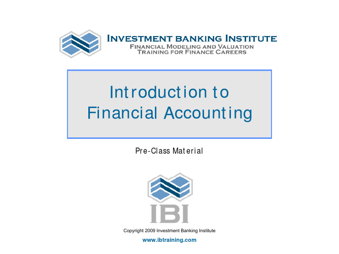 Intro to Financial Accounting