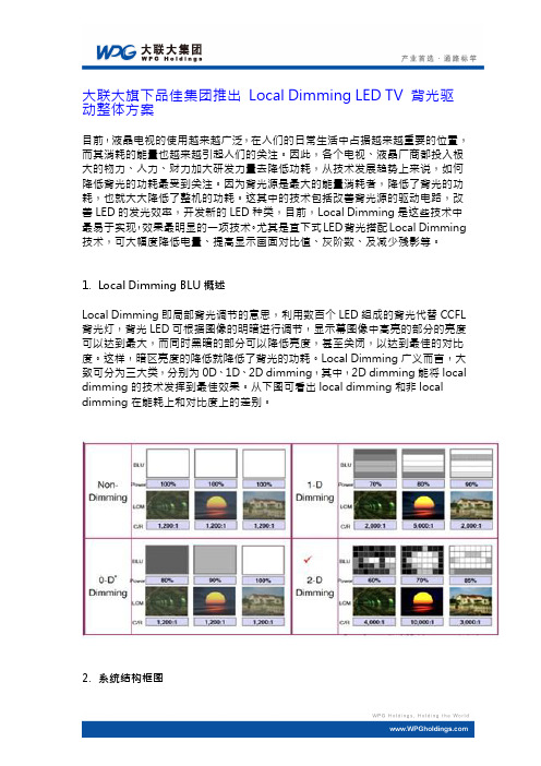 Local Dimming LED TV 背光驱动整体方案