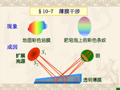 大学物理-17第十七讲薄膜干涉,牛顿环,等厚干涉的应用,干涉仪,时间相干性(002)-PPT精品文档